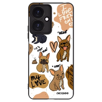 Picasee crna silikonska maskica za Xiaomi Redmi 13C 5G - Frenchies