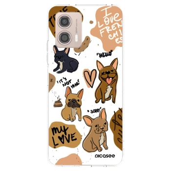 Picasee silikonska prozirna maskica za Motorola Moto G53 5G - Frenchies