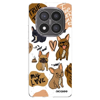 Picasee silikonska prozirna maskica za Xiaomi Redmi Note 14 Pro+ 5G - Frenchies