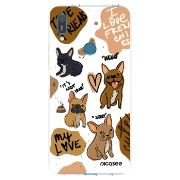 Picasee silikonska prozirna maskica za Huawei Y7 2019 - Frenchies