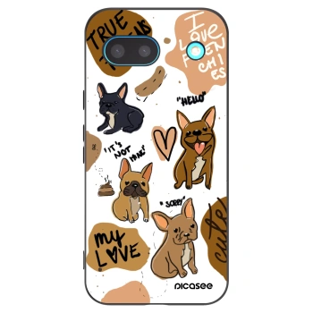 Picasee crna silikonska maskica za Google Pixel 8a - Frenchies