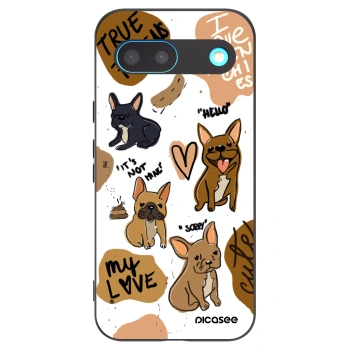 Picasee crna silikonska maskica za Google Pixel 8 - Frenchies