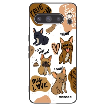 Picasee crna silikonska maskica za Google Pixel 8 Pro - Frenchies