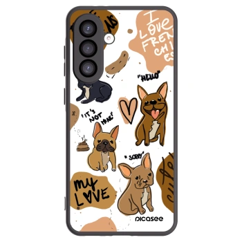 Picasee crna silikonska maskica za Samsung Galaxy A26 5G A266B - Frenchies