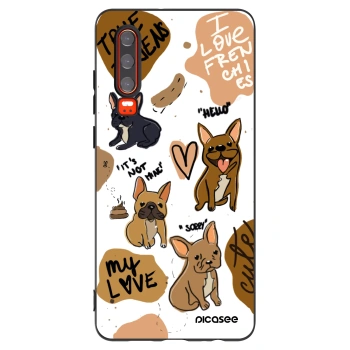 Picasee crna silikonska maskica za Huawei P30 - Frenchies
