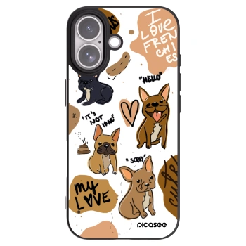 Picasee crna silikonska maskica za Apple iPhone 17 - Frenchies