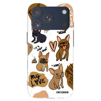 Picasee silikonska prozirna maskica za Apple iPhone 17 Pro - Frenchies