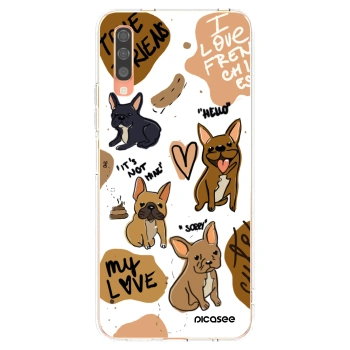 Picasee silikonska prozirna maskica za Samsung Galaxy A70 A705F - Frenchies