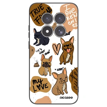 Picasee crna silikonska maskica za Xiaomi Redmi Note 15 Pro 4G - Frenchies