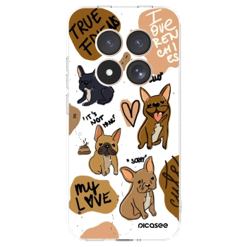 Picasee silikonska prozirna maskica za Xiaomi Redmi Note 15 Pro 4G - Frenchies