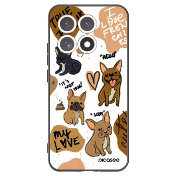 Picasee crna silikonska maskica za Xiaomi 15T - Frenchies