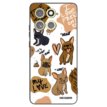 Picasee crna silikonska maskica za Motorola Moto G86 Power 5G - Frenchies