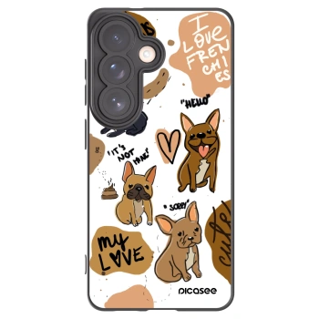 Picasee crna silikonska maskica za Samsung Galaxy S26 - Frenchies