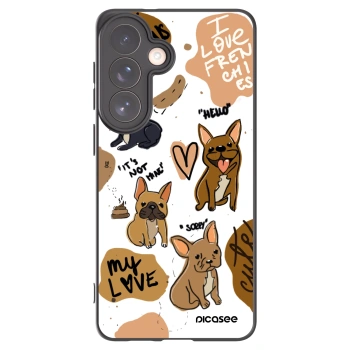 Picasee crna silikonska maskica za Samsung Galaxy S26+ - Frenchies