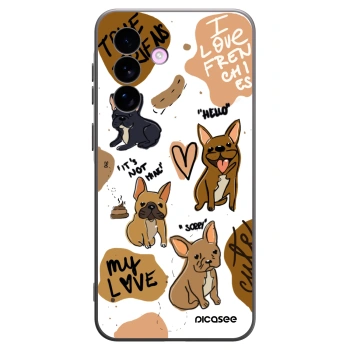 Picasee crna silikonska maskica za Samsung Galaxy A57 5G - Frenchies