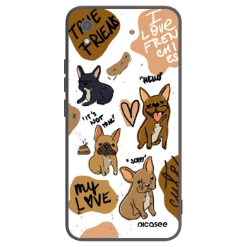 Picasee crna silikonska maskica za Xiaomi Redmi 7A - Frenchies
