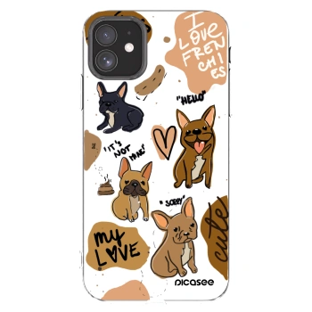 Picasee silikonska prozirna maskica za Apple iPhone 11 - Frenchies