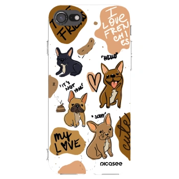 Picasee silikonska prozirna maskica za Apple iPhone 8 - Frenchies