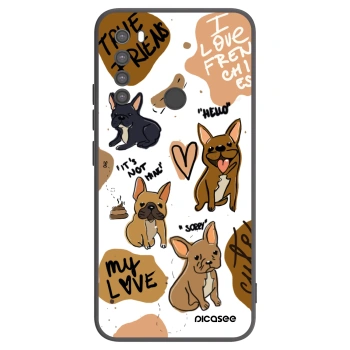 Picasee crna silikonska maskica za Xiaomi Redmi Note 8 - Frenchies
