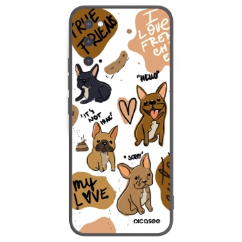 Picasee crna silikonska maskica za Samsung Galaxy S20 G980F - Frenchies