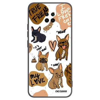 Picasee crna silikonska maskica za Xiaomi Redmi Note 9 Pro - Frenchies