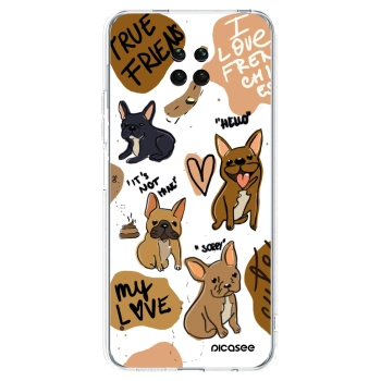 Picasee silikonska prozirna maskica za Xiaomi Redmi Note 9S - Frenchies