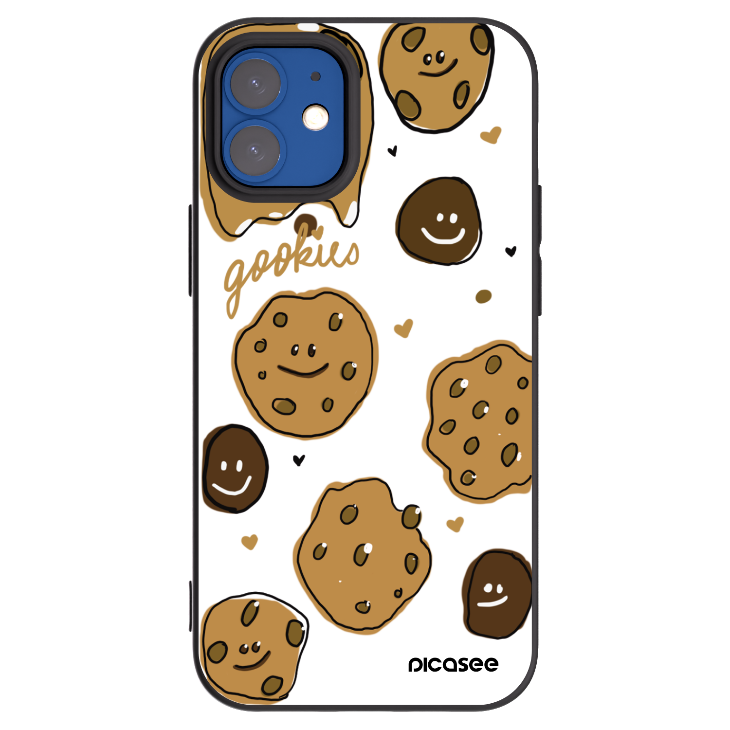 Picasee crna silikonska maskica za Apple iPhone 12 mini - Gookies