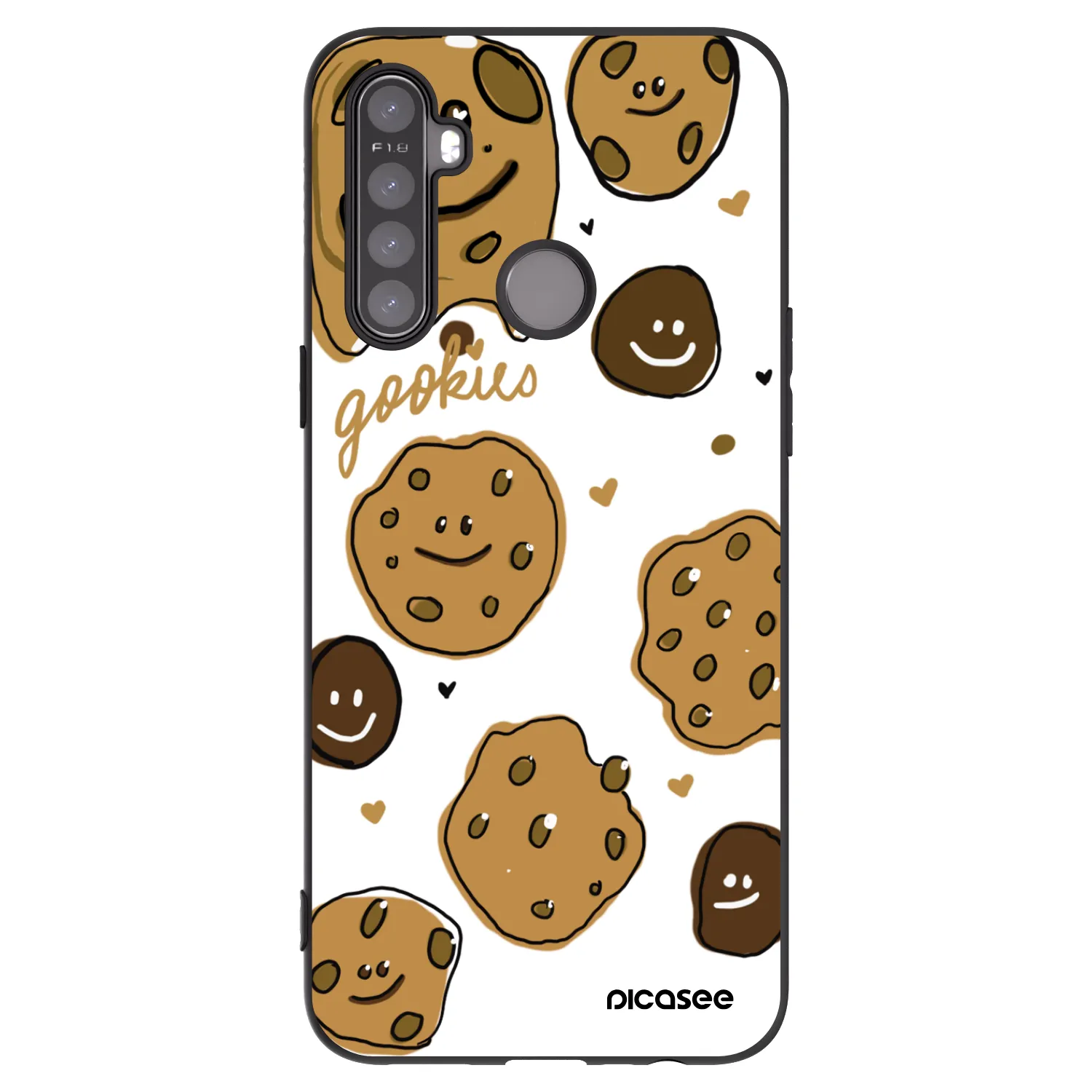 Picasee crna silikonska maskica za Realme 6i - Gookies