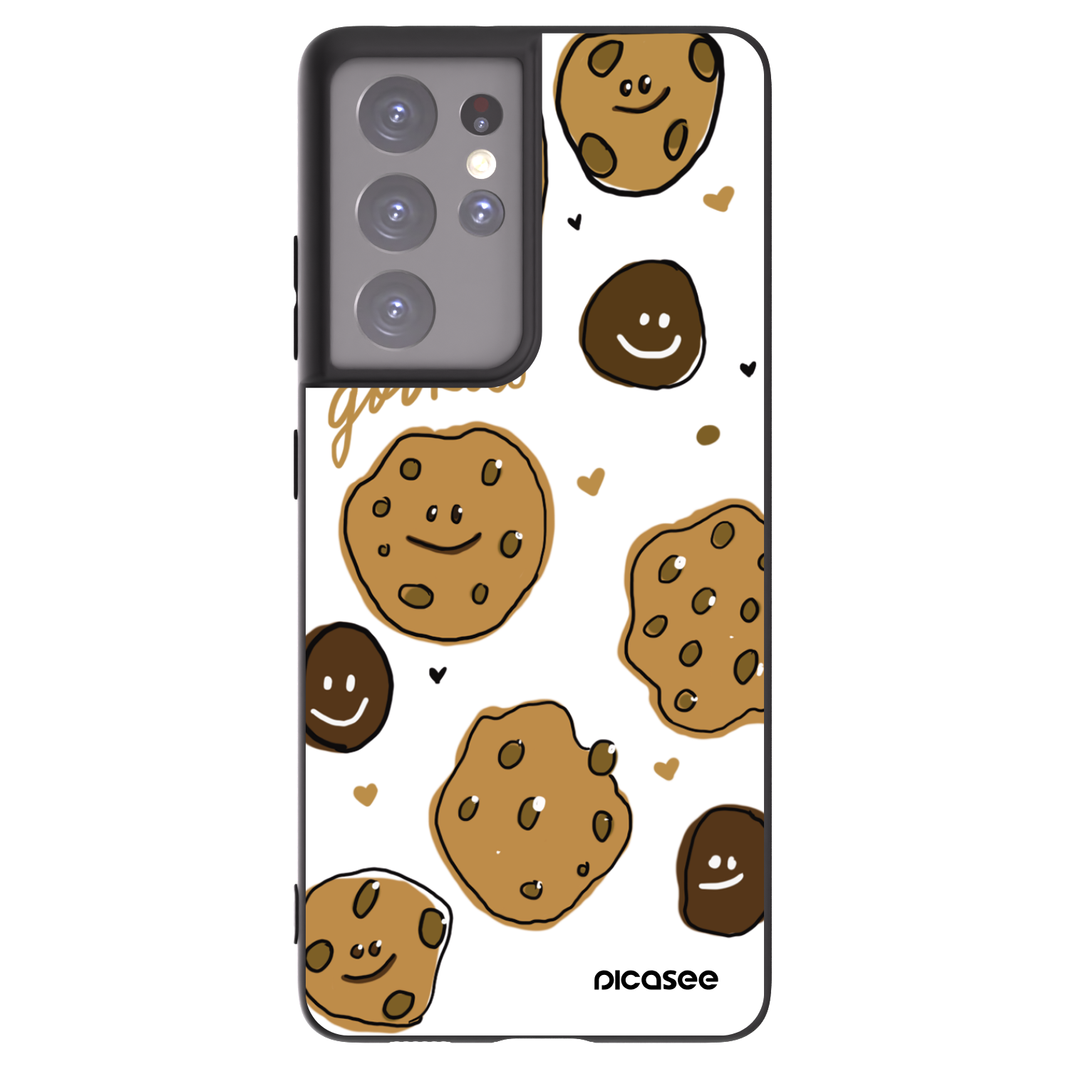 Picasee crna silikonska maskica za Samsung Galaxy S21 Ultra 5G G998B - Gookies