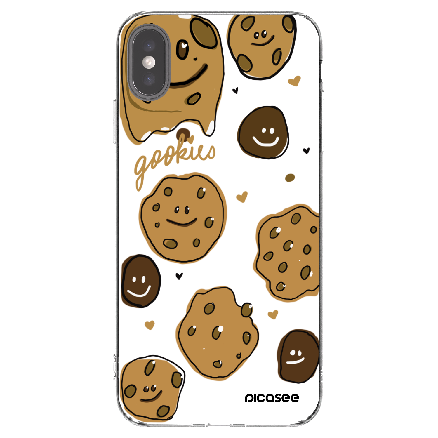 Picasee silikonska prozirna maskica za Apple iPhone XS Max - Gookies