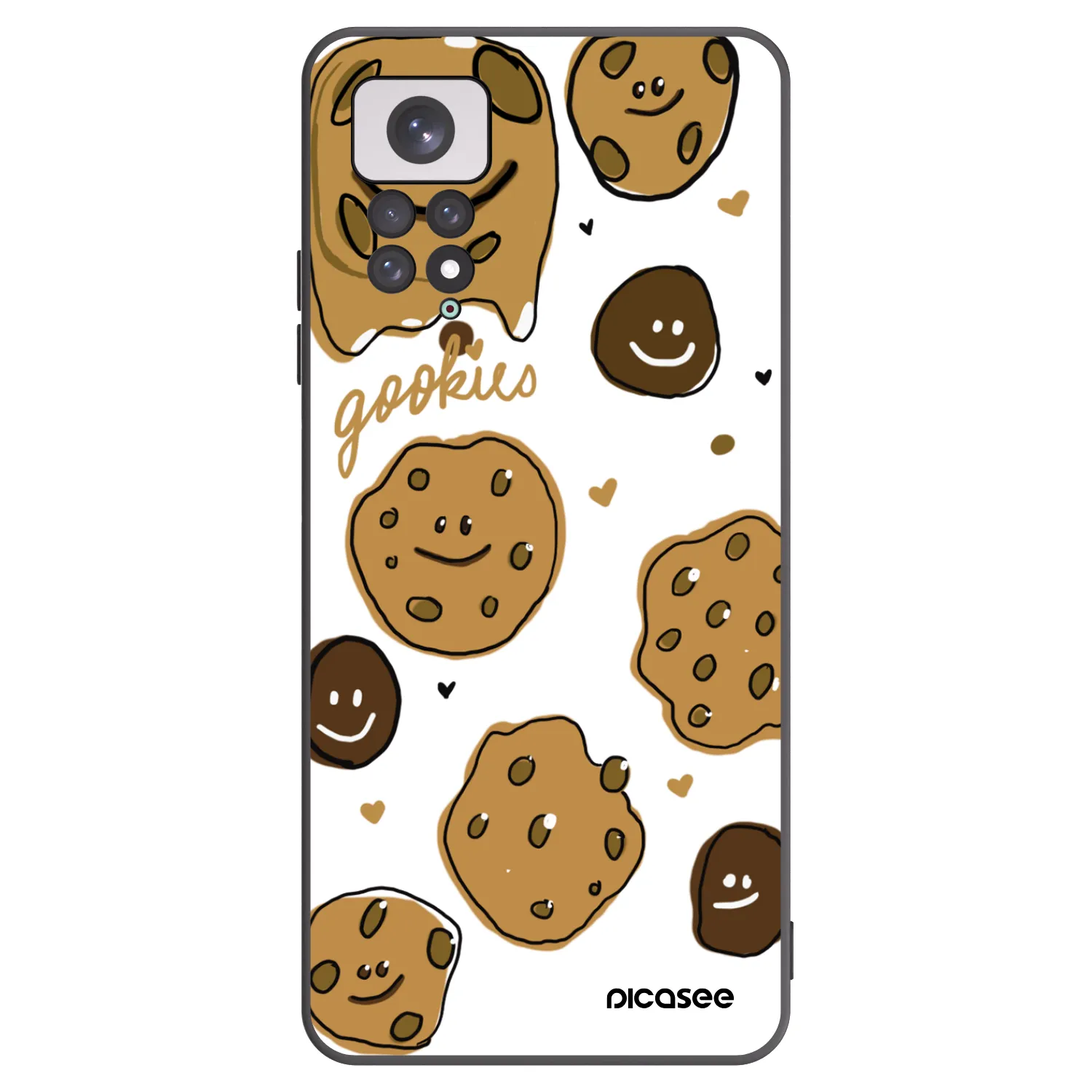Picasee crna silikonska maskica za Xiaomi Redmi Note 11 - Gookies