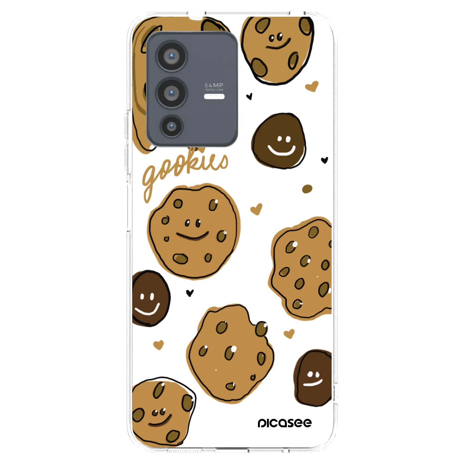Picasee silikonska prozirna maskica za Vivo V23 5G - Gookies