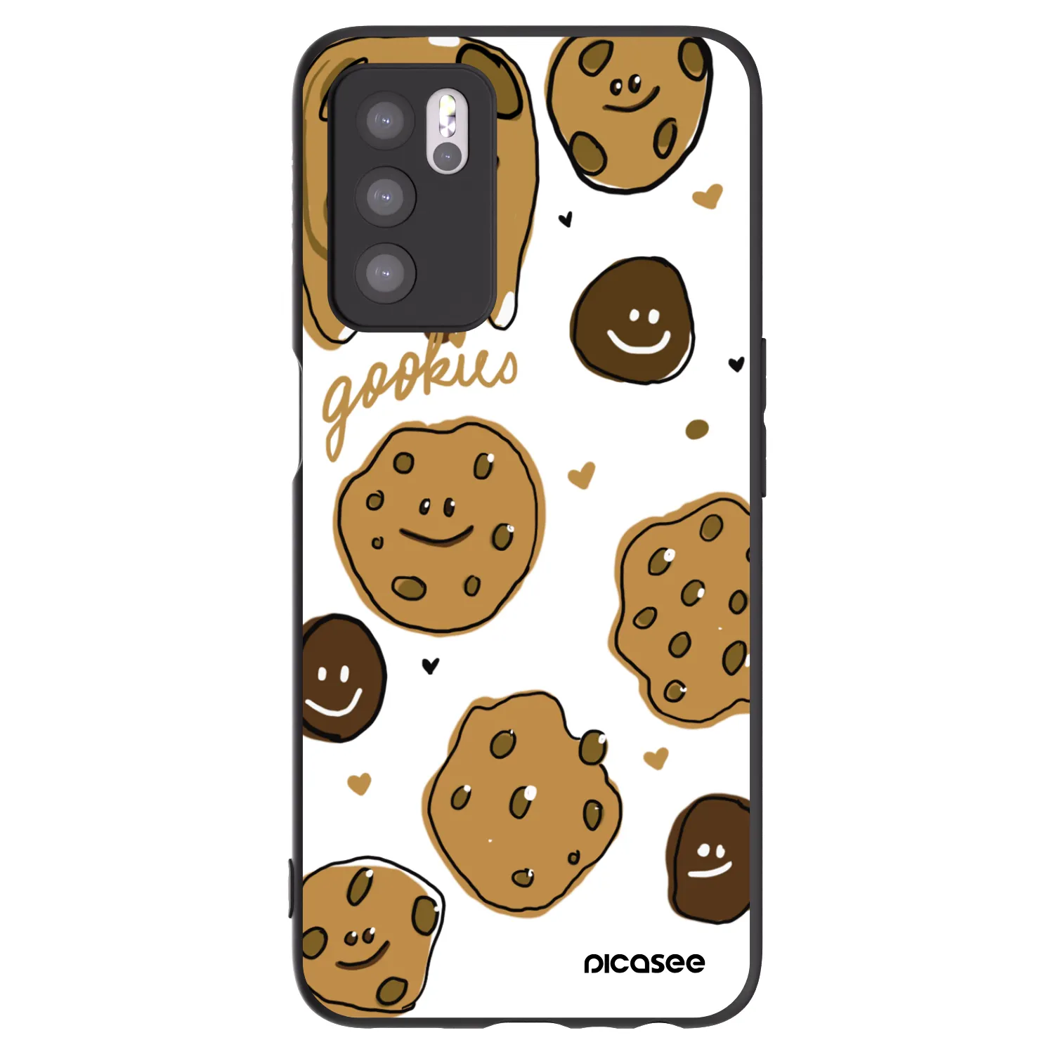 Picasee crna silikonska maskica za OPPO A16 - Gookies
