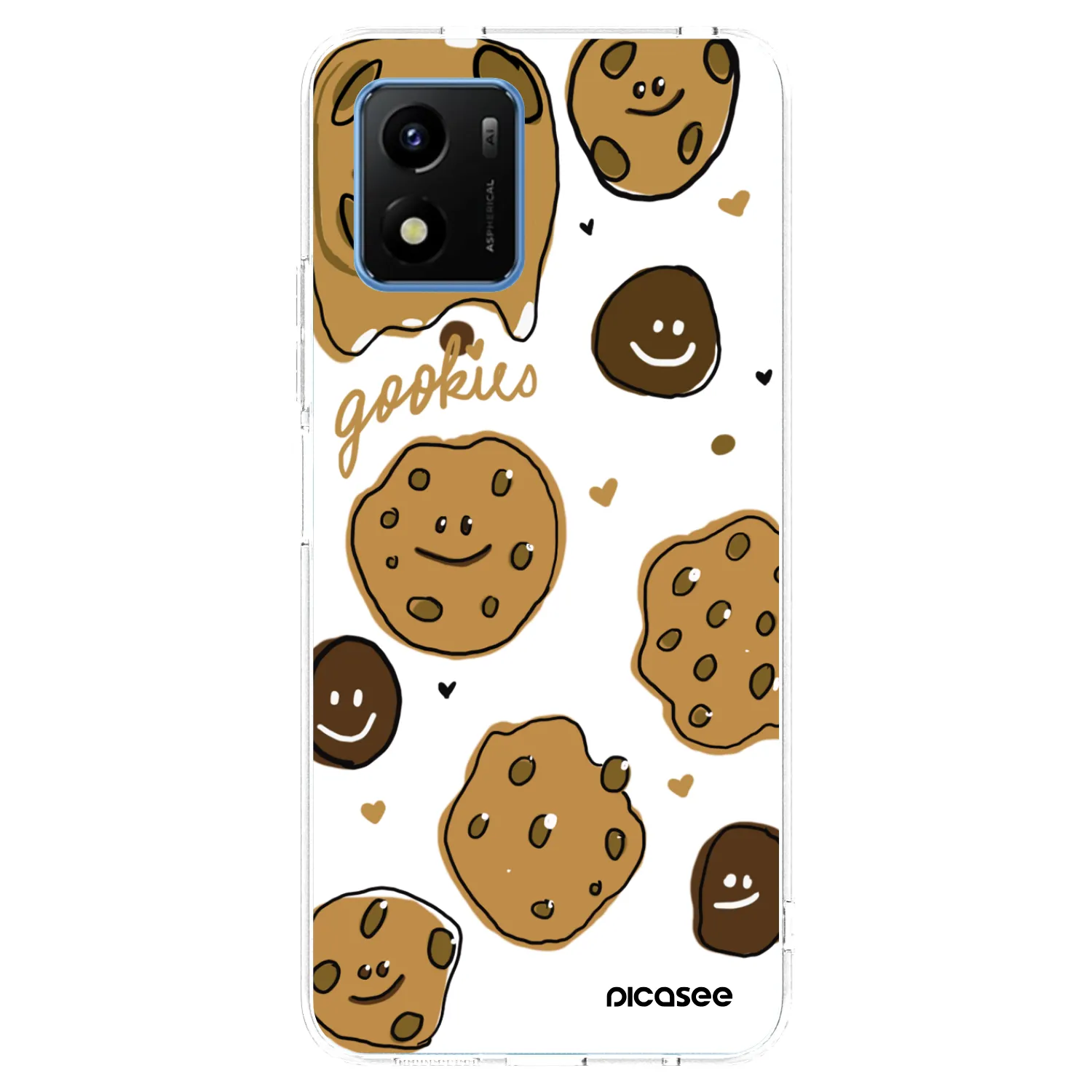 Picasee silikonska prozirna maskica za Vivo Y01 - Gookies