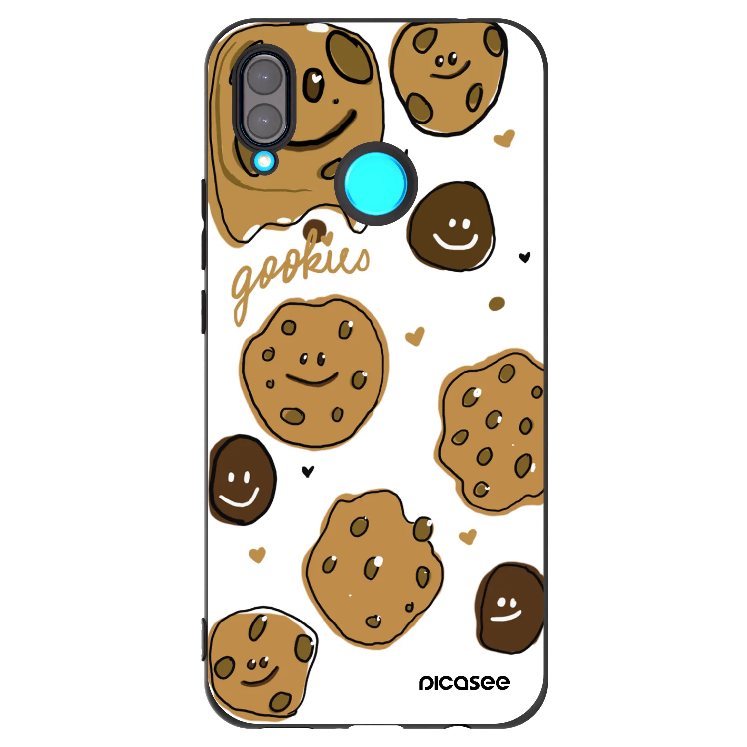 Picasee crna silikonska maskica za Huawei Nova 3 - Gookies