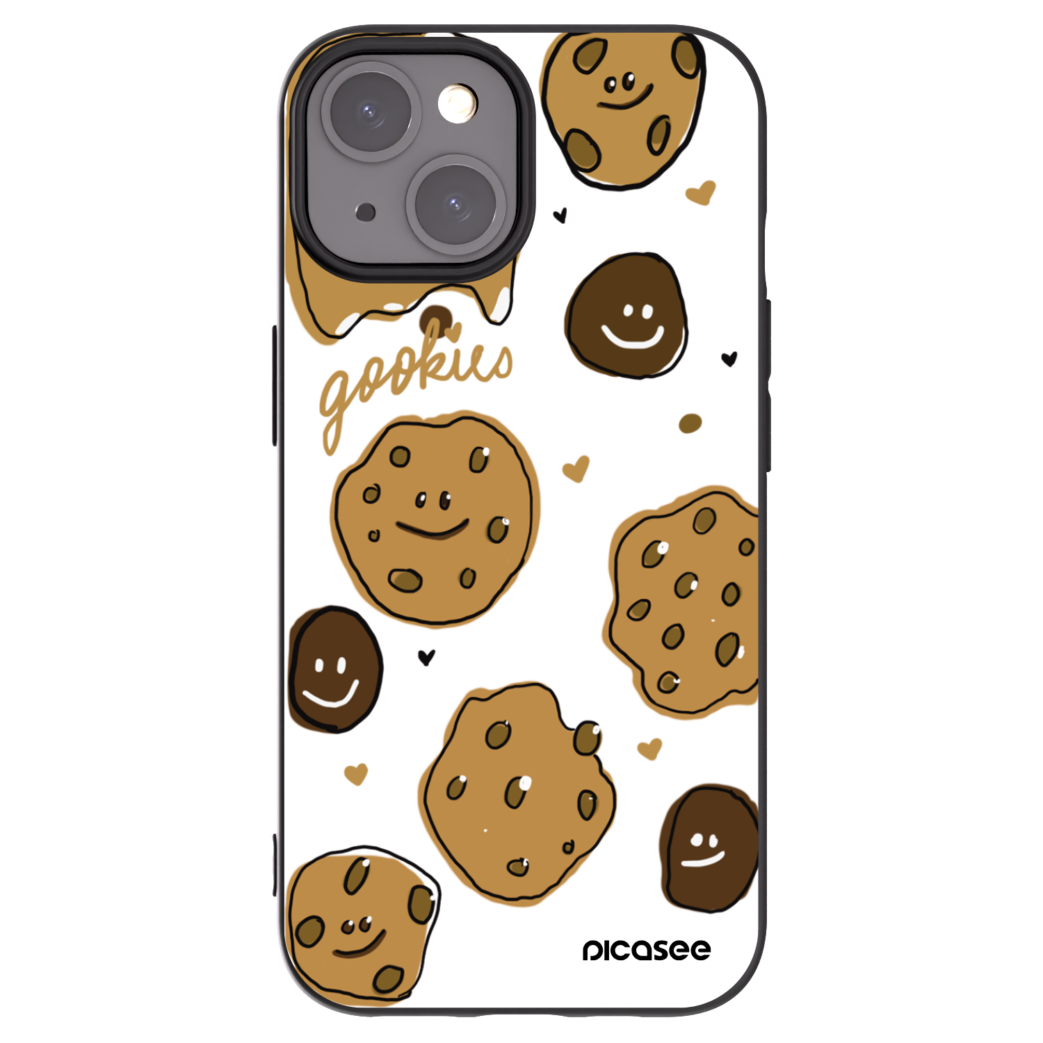 Picasee crna silikonska maskica za Apple iPhone 15 - Gookies