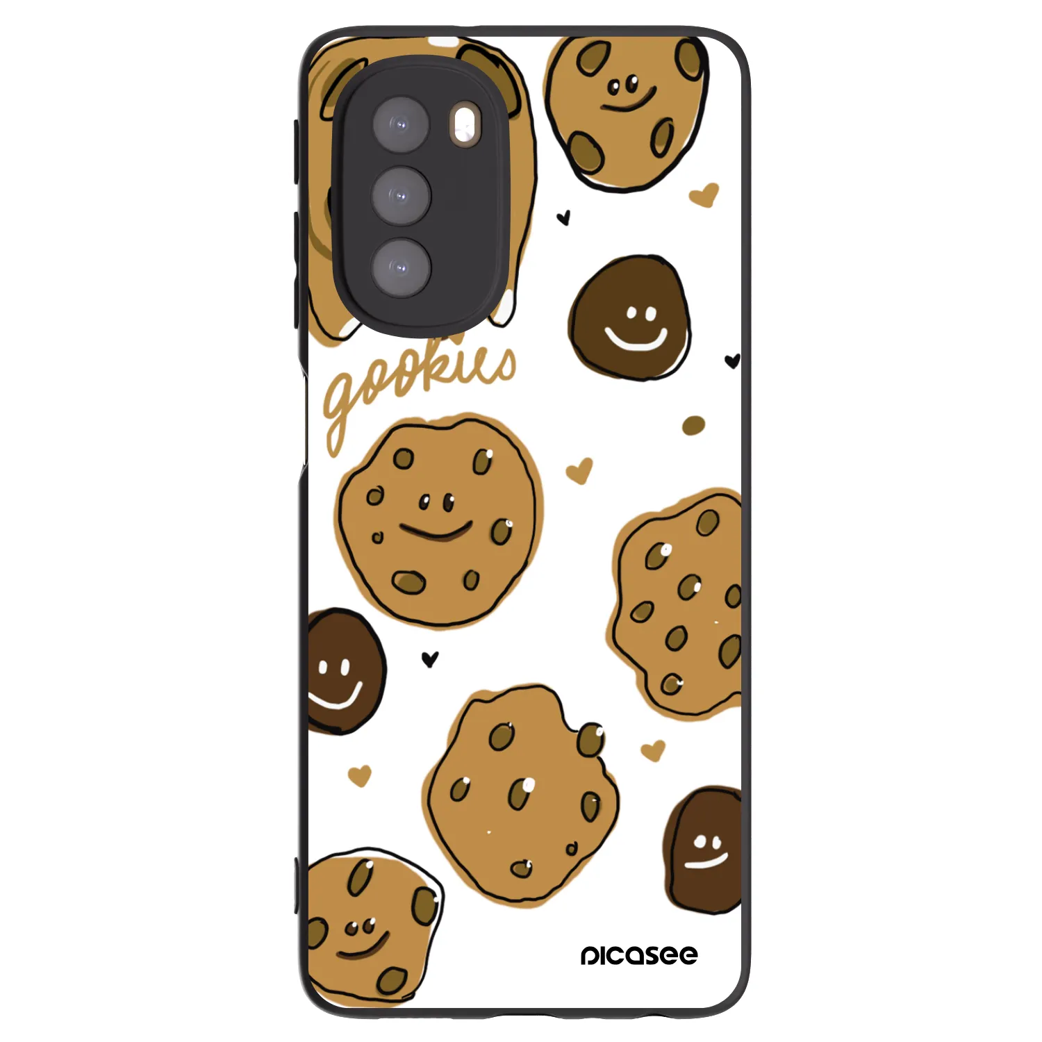 Picasee crna silikonska maskica za Motorola Moto G51 - Gookies