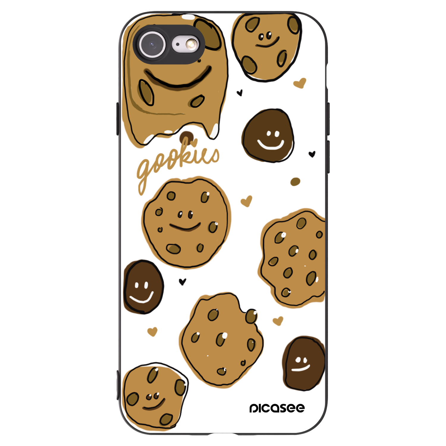 Picasee crna silikonska maskica za Apple iPhone 7 - Gookies