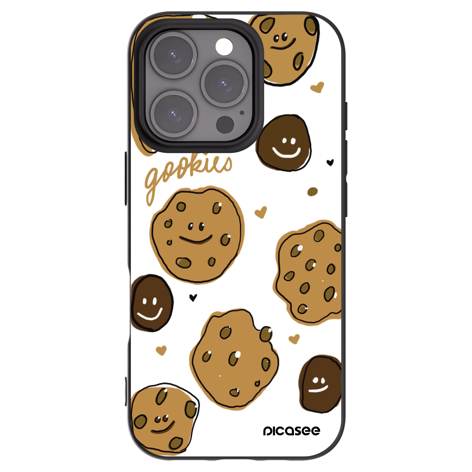 Picasee crna silikonska maskica za Apple iPhone 16 Pro - Gookies