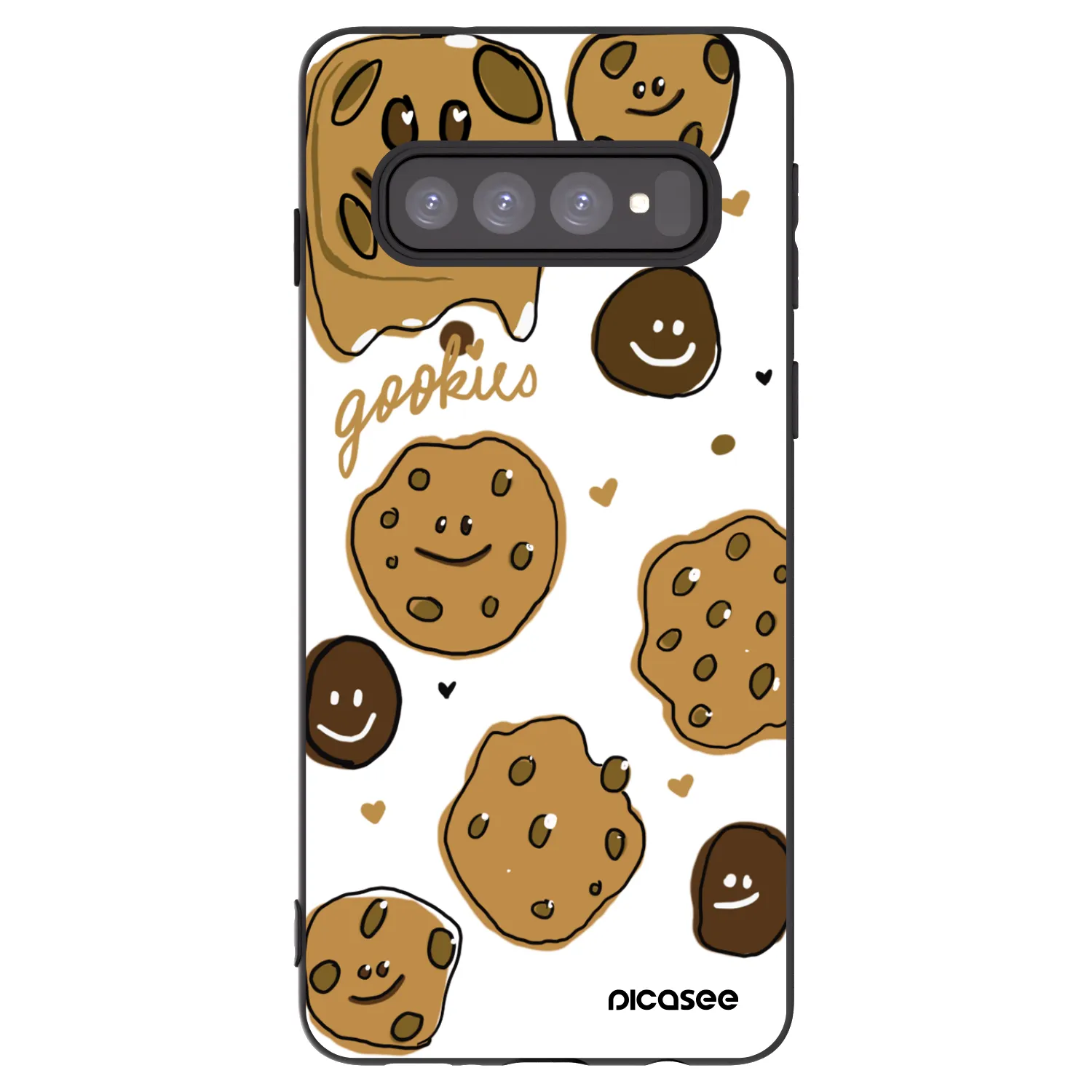 Picasee crna silikonska maskica za Samsung Galaxy S10 G973 - Gookies