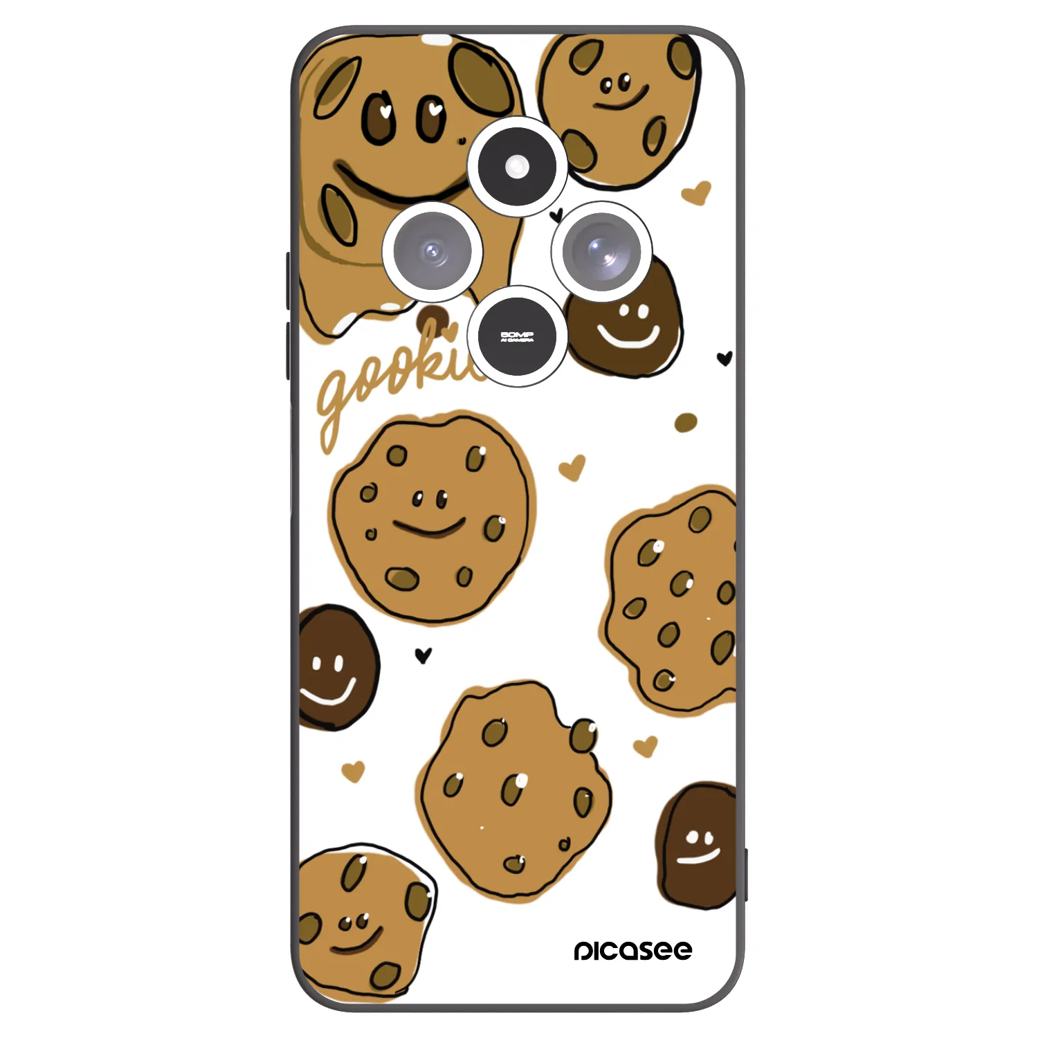 Picasee crna silikonska maskica za Xiaomi Redmi 14C - Gookies