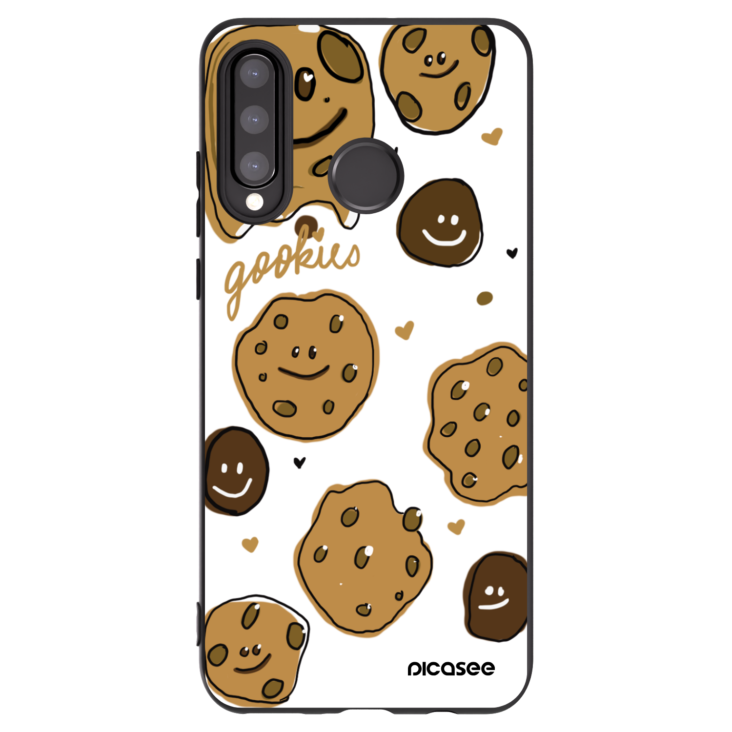 Picasee crna silikonska maskica za Huawei P30 Lite - Gookies