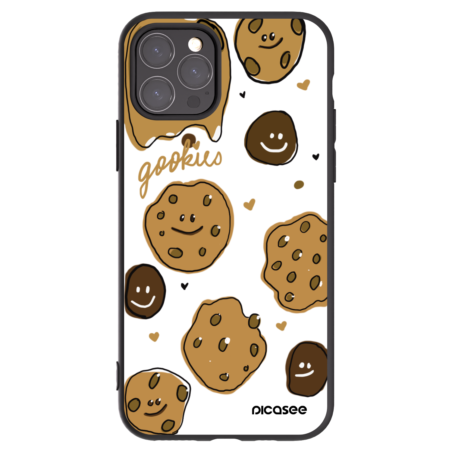 Picasee crna silikonska maskica za Apple iPhone 11 Pro - Gookies