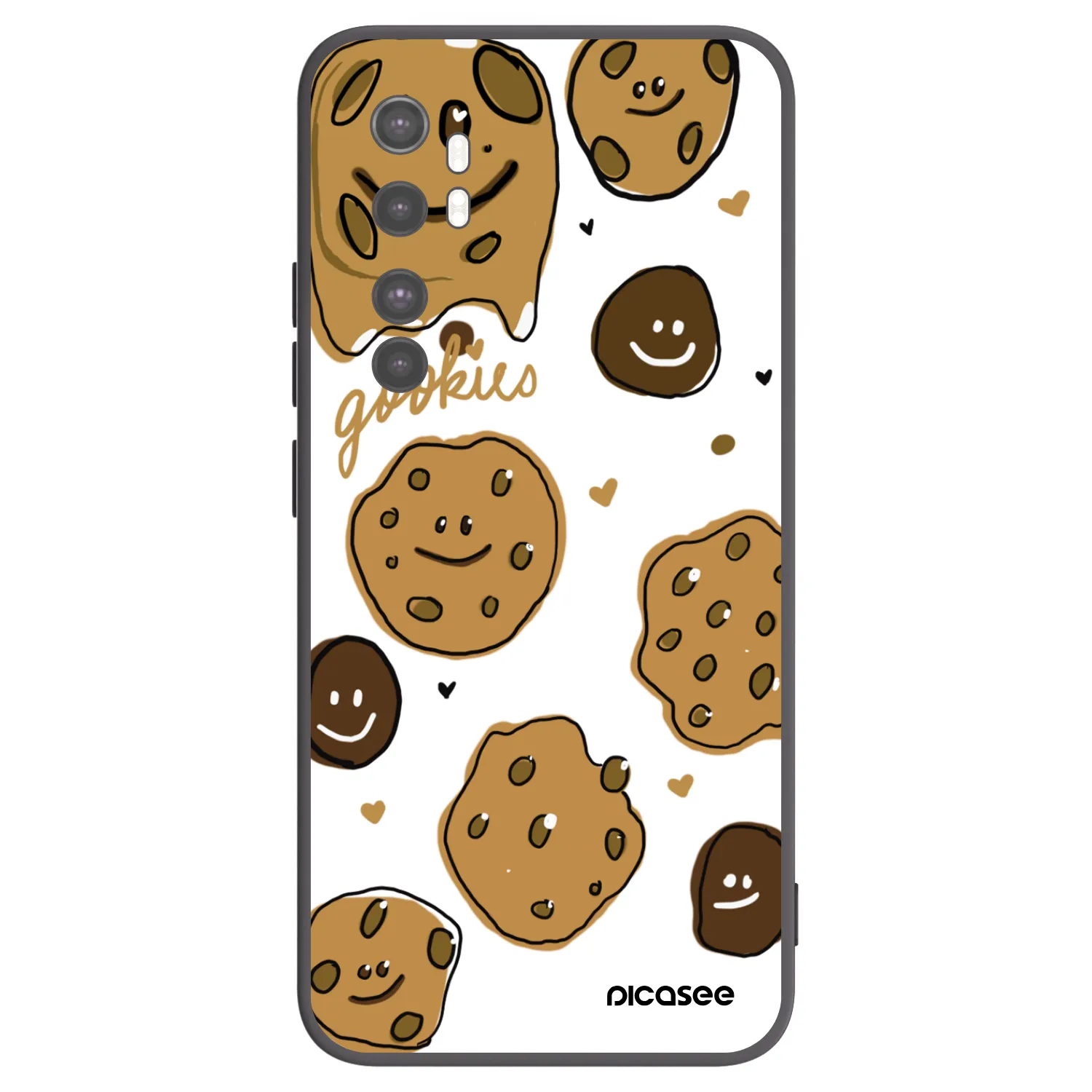 Picasee crna silikonska maskica za Xiaomi Mi Note 10 Lite - Gookies