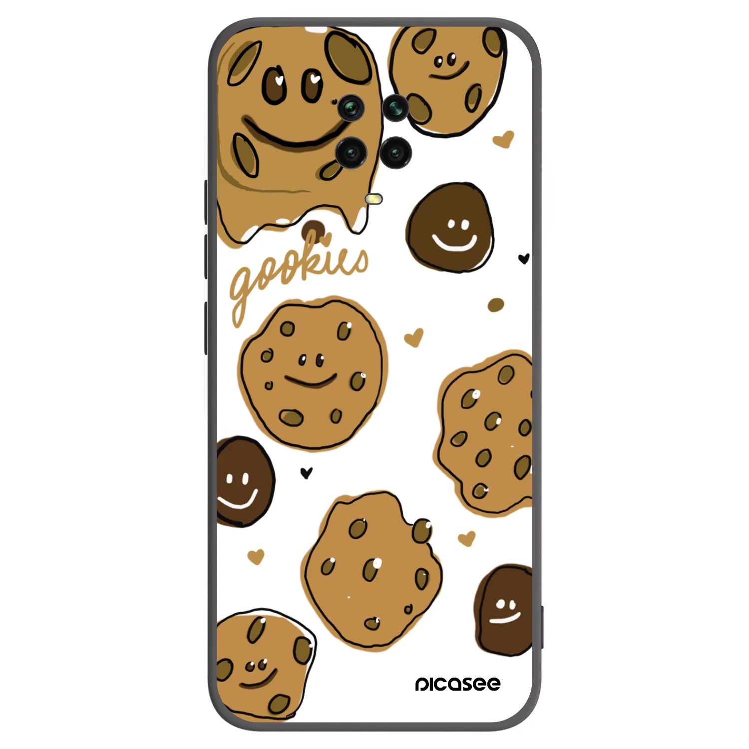 Picasee crna silikonska maskica za Xiaomi Redmi Note 9S - Gookies
