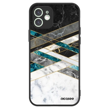 Picasee ULTIMATE CASE za Apple iPhone 12 - Black & White geometry