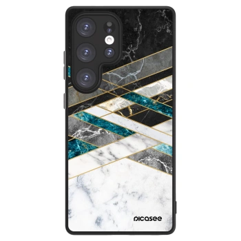Picasee ULTIMATE CASE PowerShare za Samsung Galaxy S25 Ultra 5G - Black & White geometry