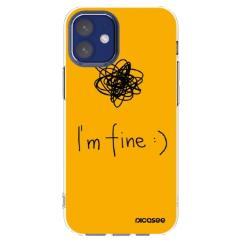 Picasee silikonska prozirna maskica za Apple iPhone 12 mini - I am fine