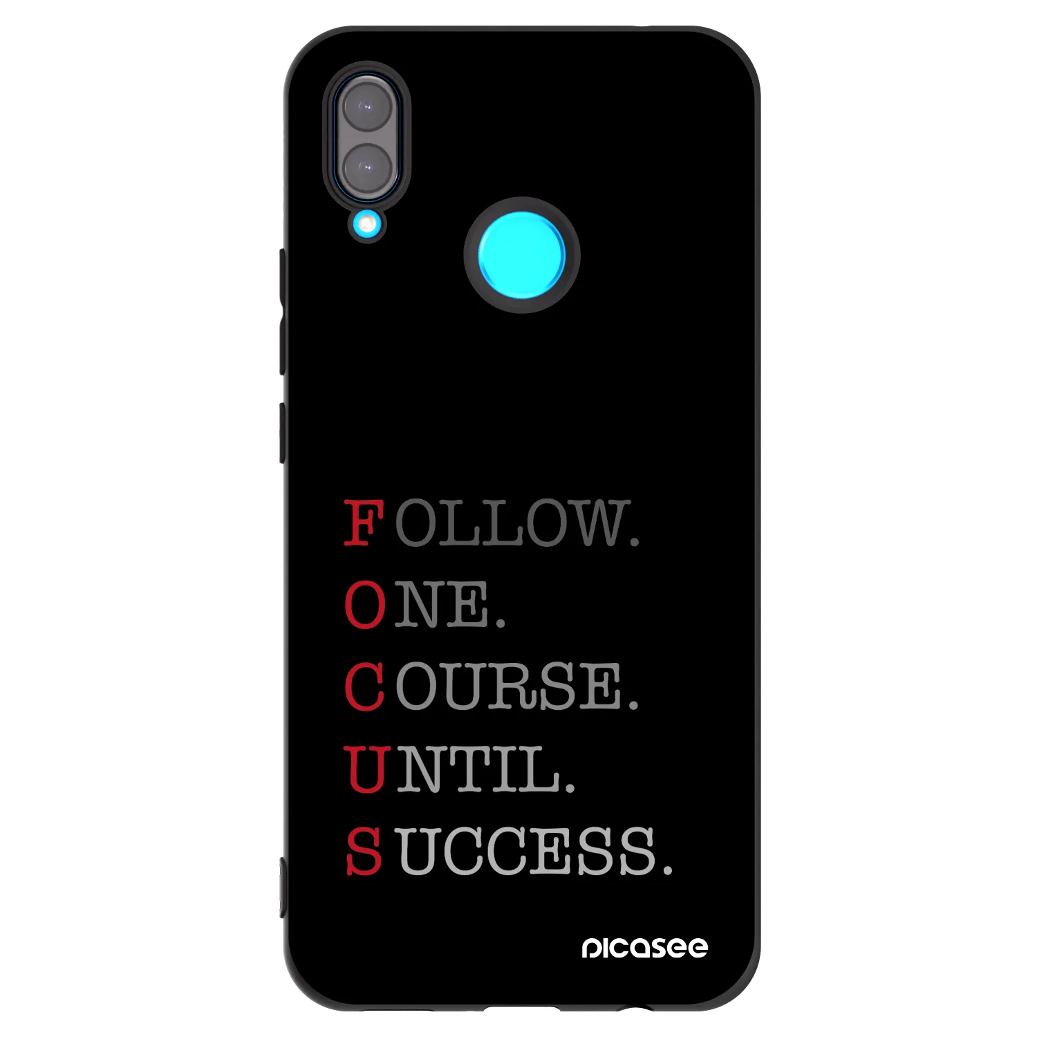 Picasee crna silikonska maskica za Huawei Nova 3 - Focus