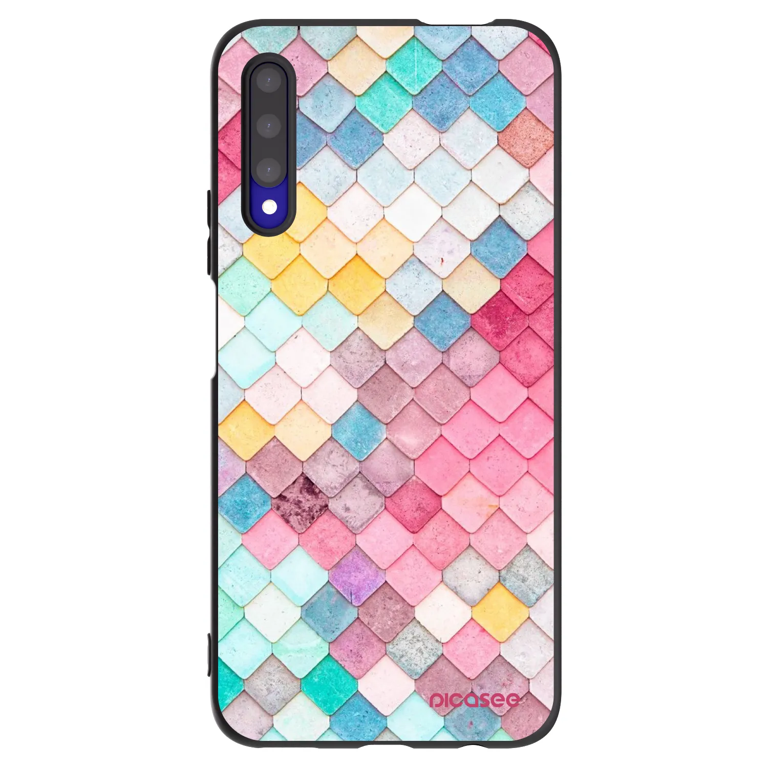 Picasee crna silikonska maskica za Honor 9X Pro - Colorful roof